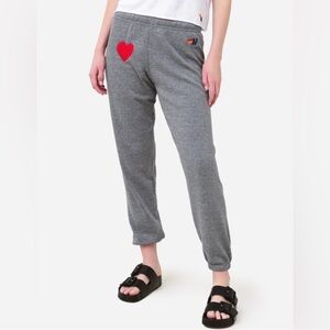 Heart Embroidered Sweatpants